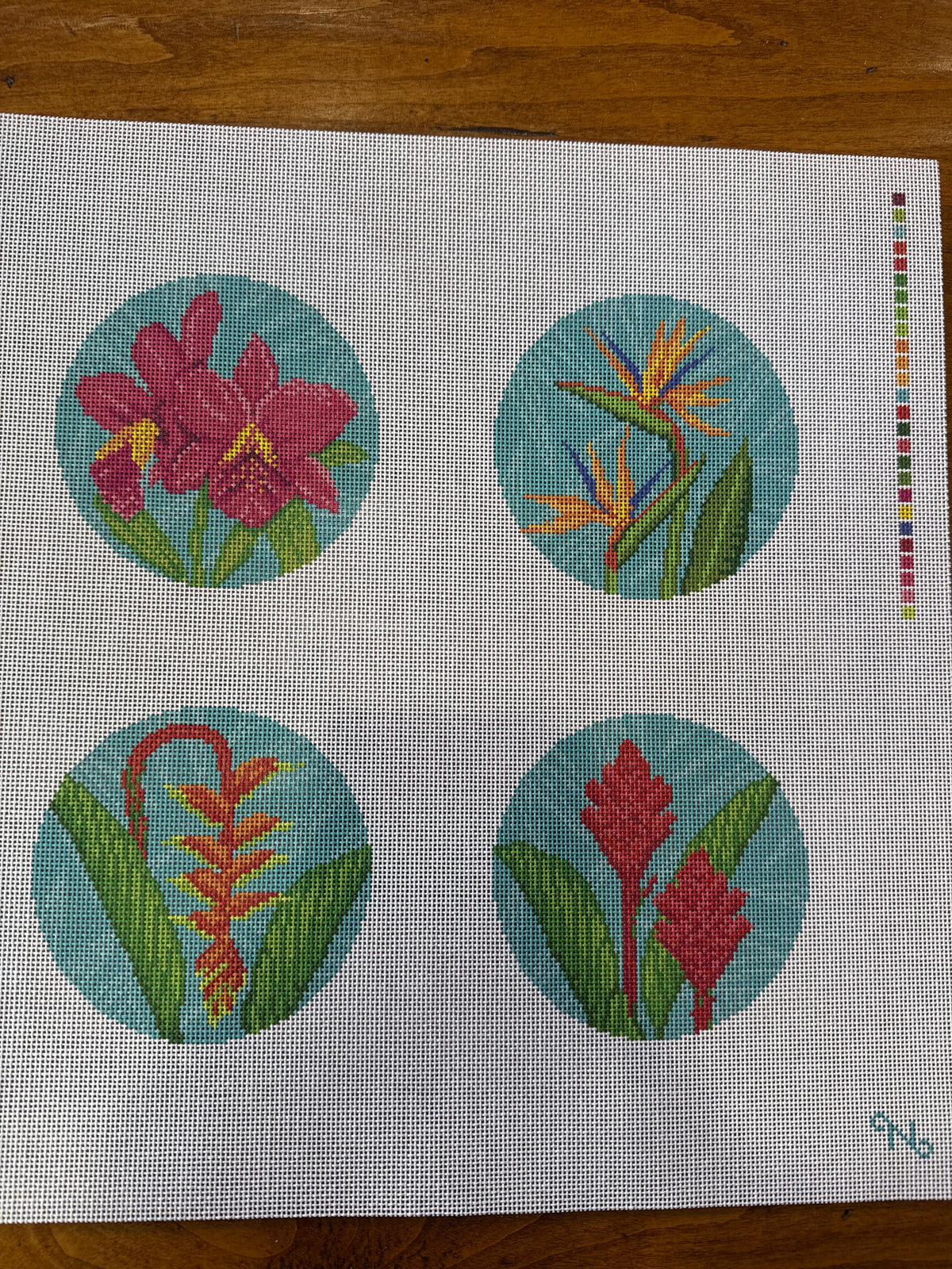 Tropical Flowers Coaster Set