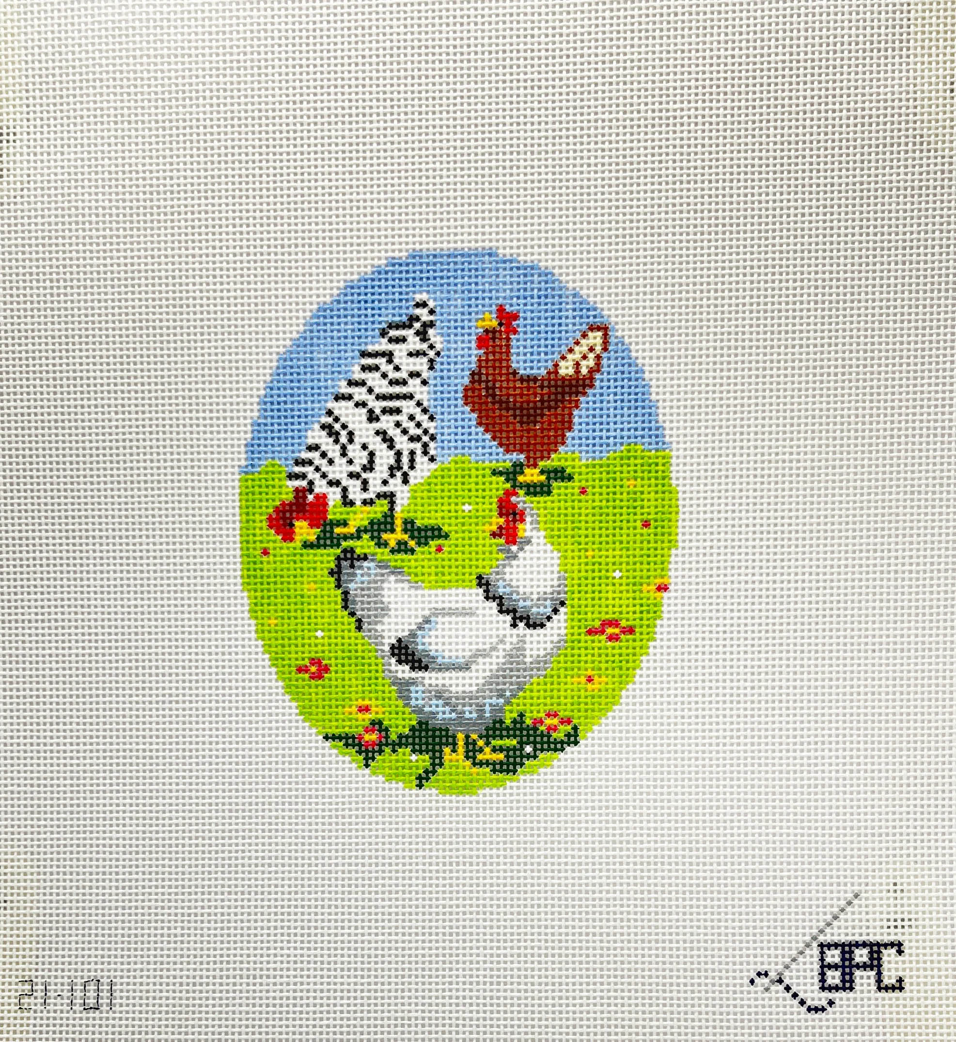 C-BBP-05-Three Hens Oval