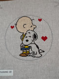 C-)N-01 Valentine-Snoopy Hugging Charlie Brown