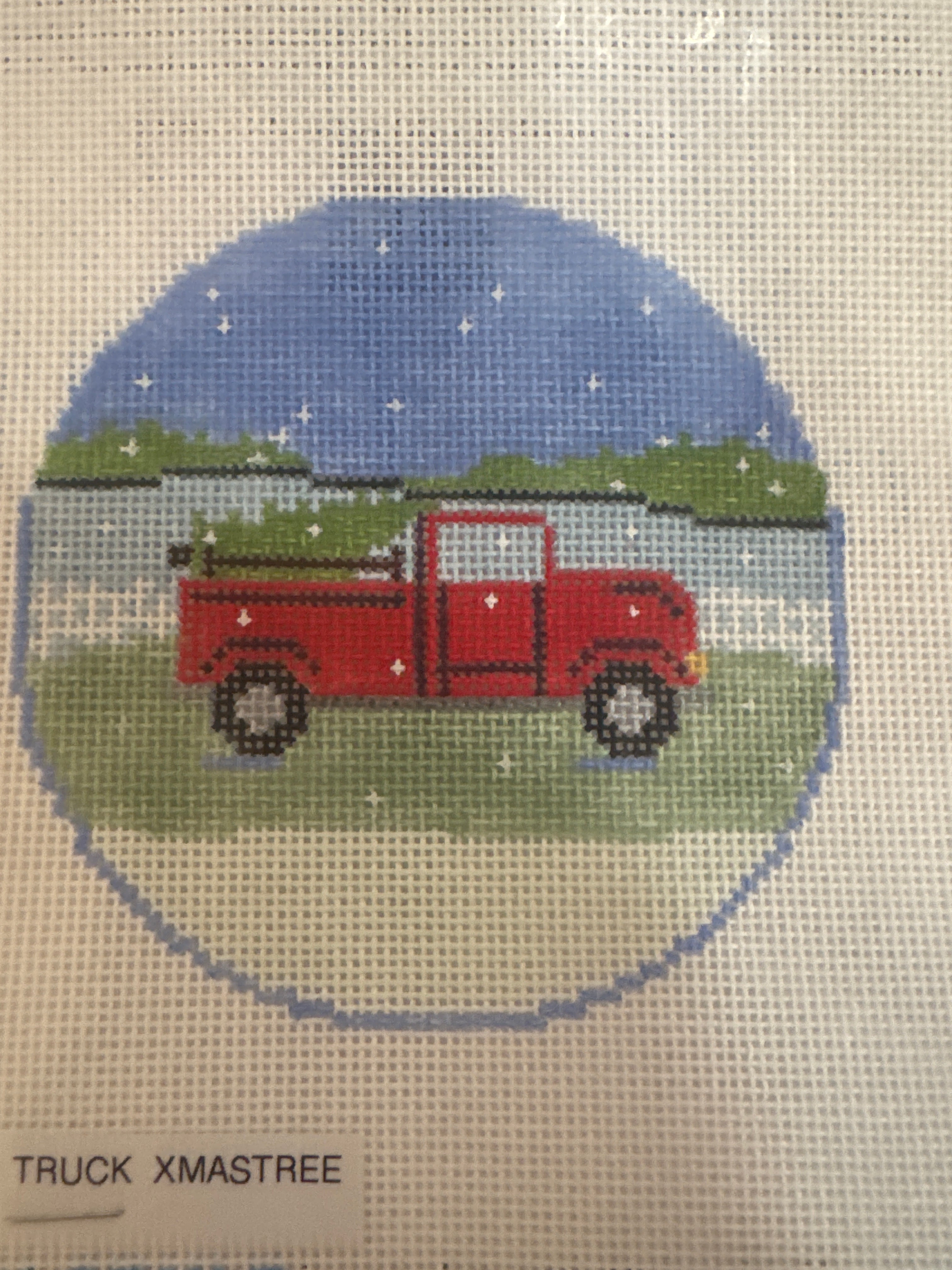 C-SS-06-Red Truck with Christmas Tree
