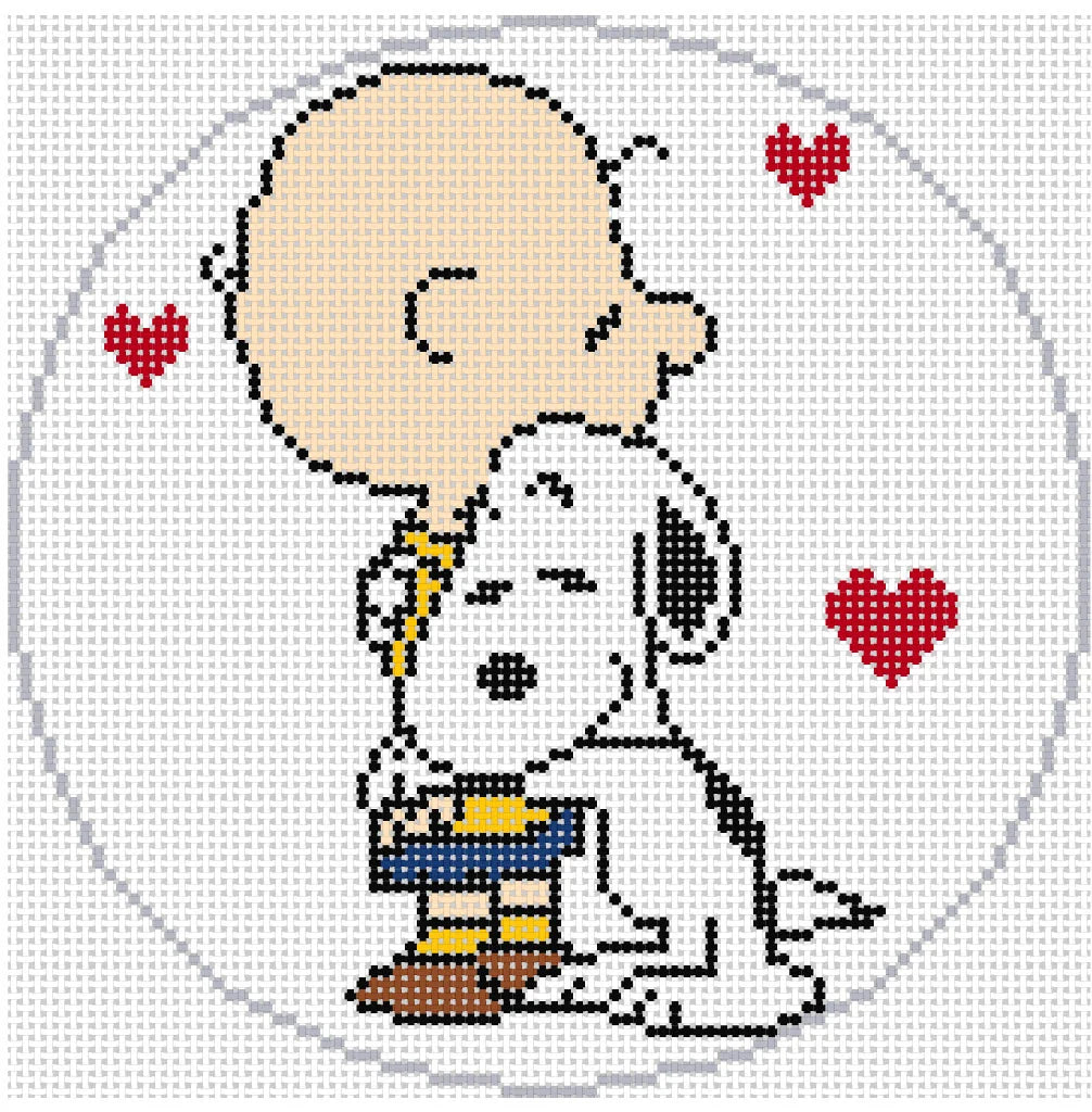 Valentine-Snoopy Hugging Charlie Brown