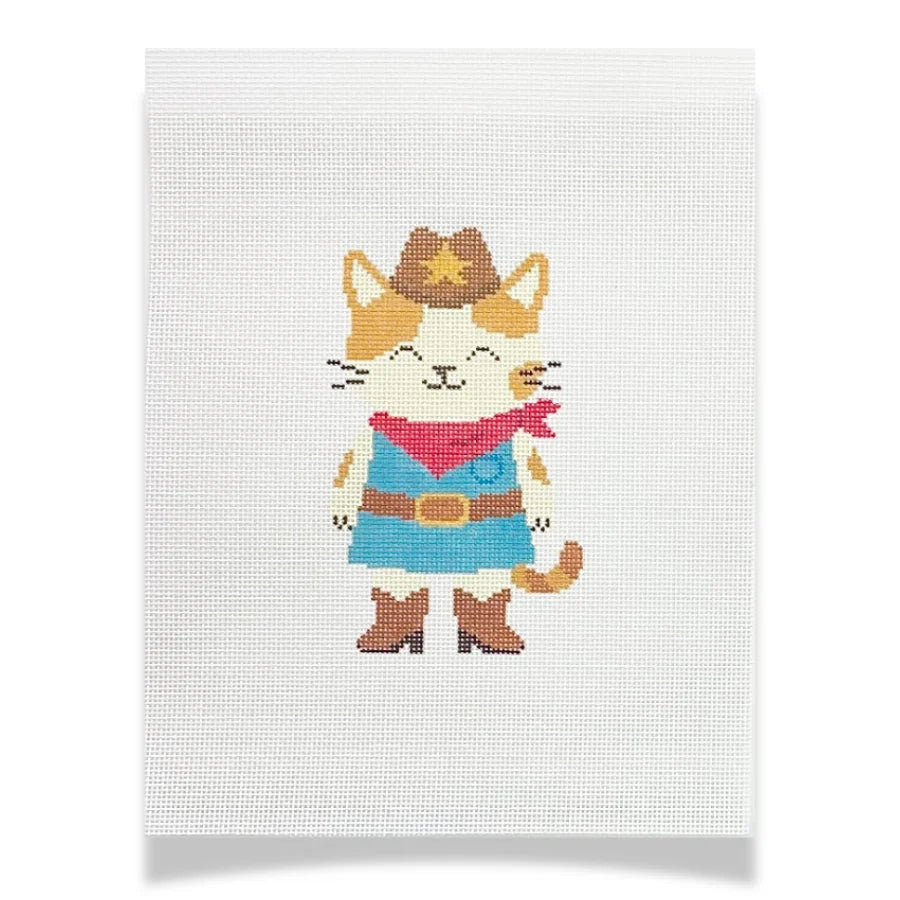 Charlie the Cowgirl Kitty Canvas