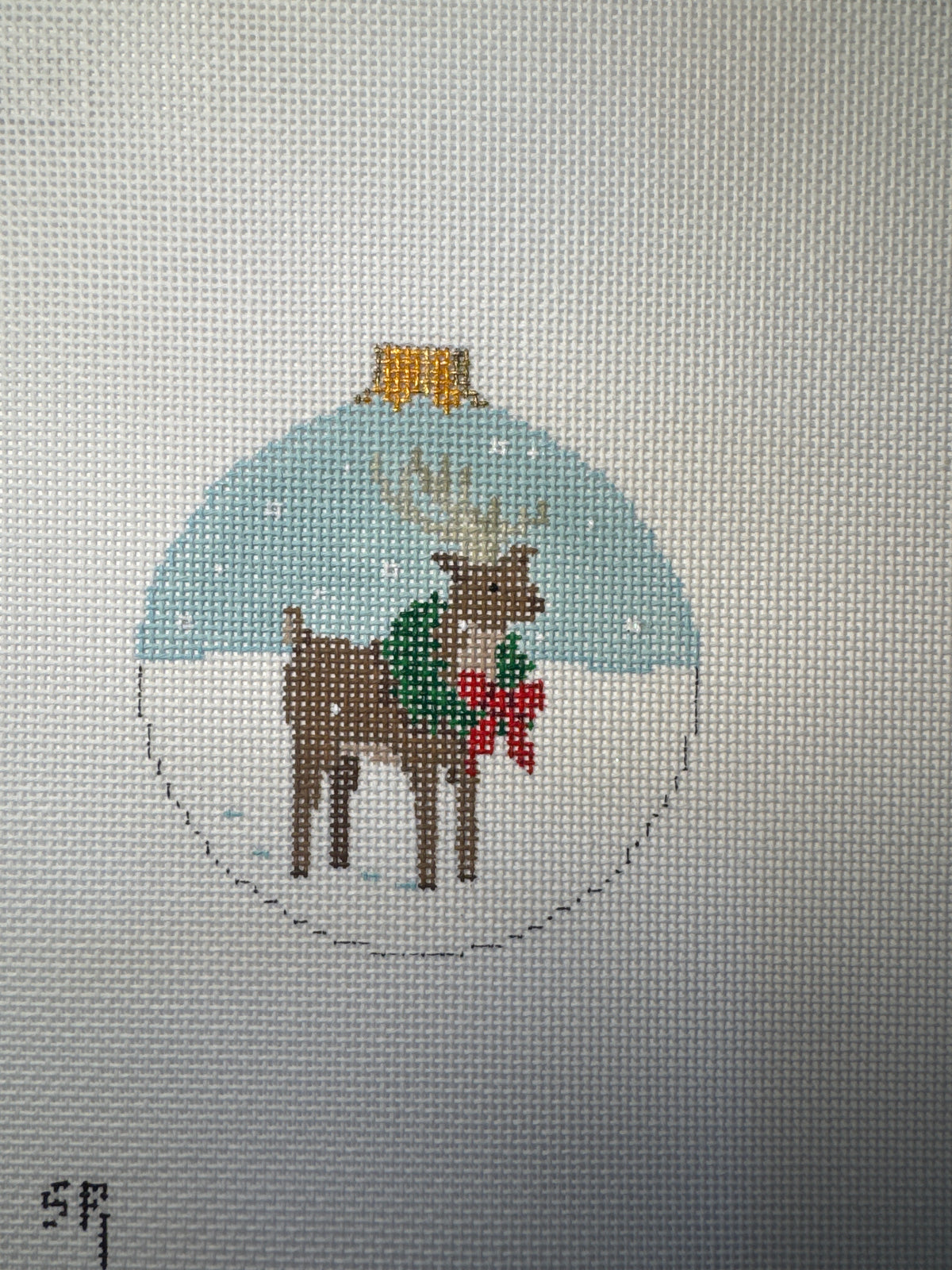 Reindeer in Wreath