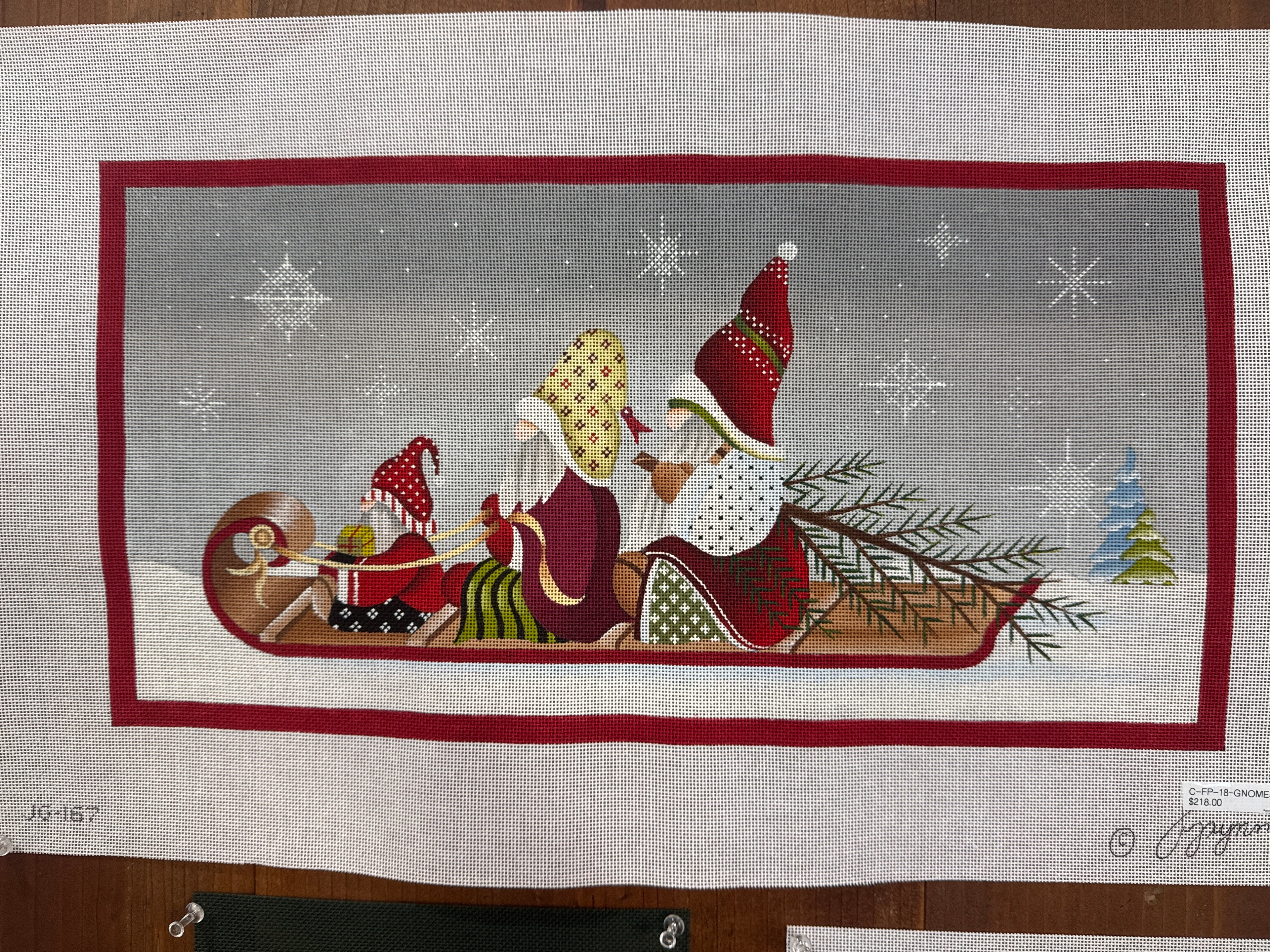 Gnomes in Toboggan Sled