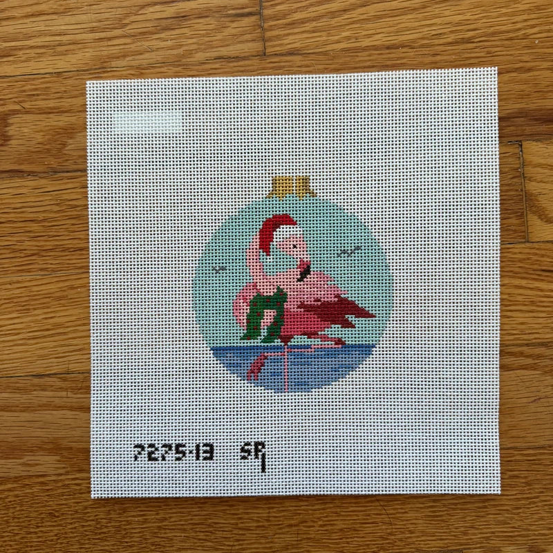 Santa Flamingo Round