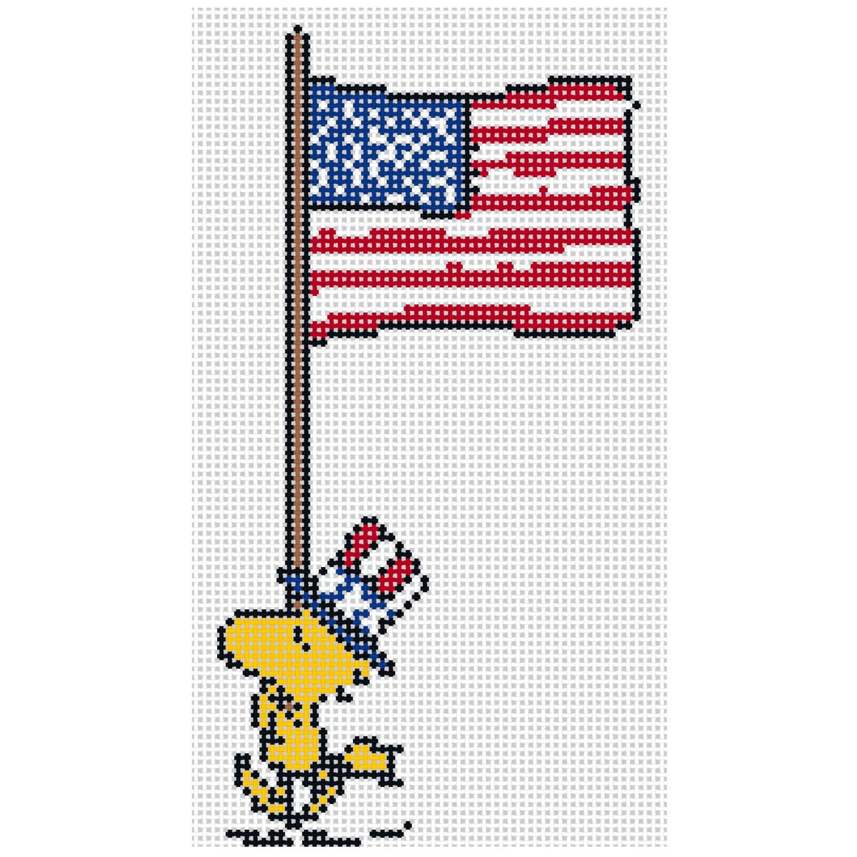 Woodstock Marching with Flag