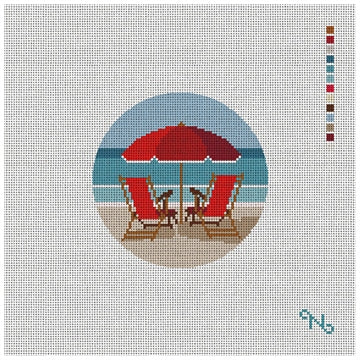 C-NP-09-A Day At The Beach Ornament