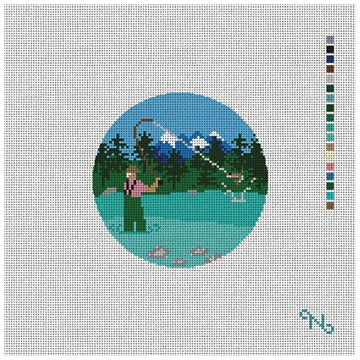 C-NP-07-Fly Fishing Ornament